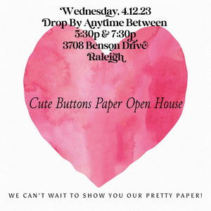 Cute Buttons Gift and Paper Boutique Wedding Paper Open House