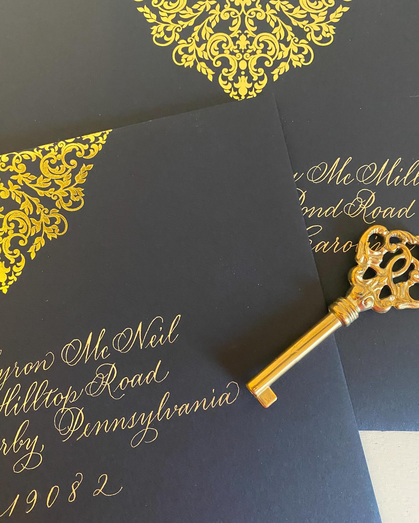 gold foil calligraphy cute buttons gift and paper boutique