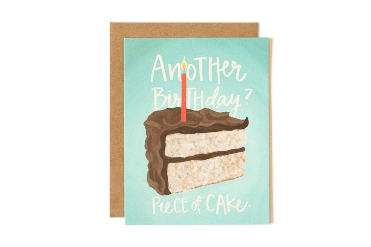 Restrained Whimsy Whimsical Birthday Cake Card, Blank
