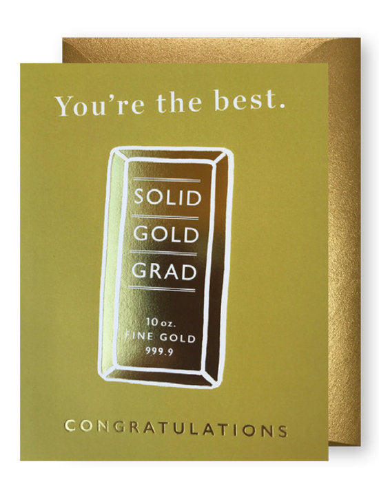 Solid Gold Graduation Cards