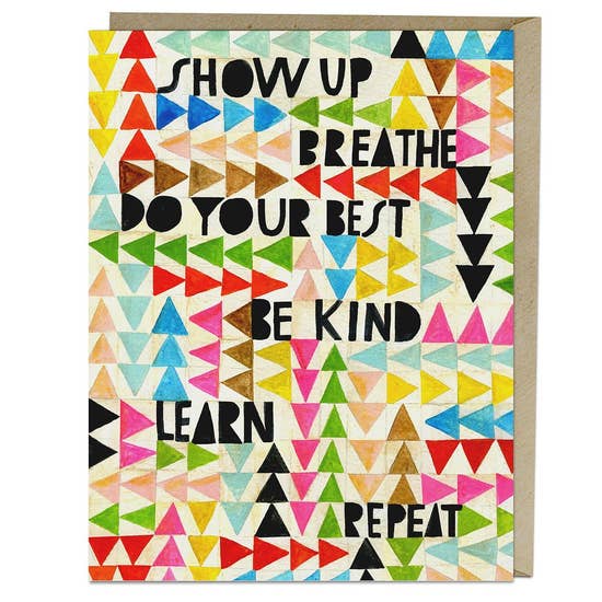 Show Up, Breathe Card by Emily McDowell