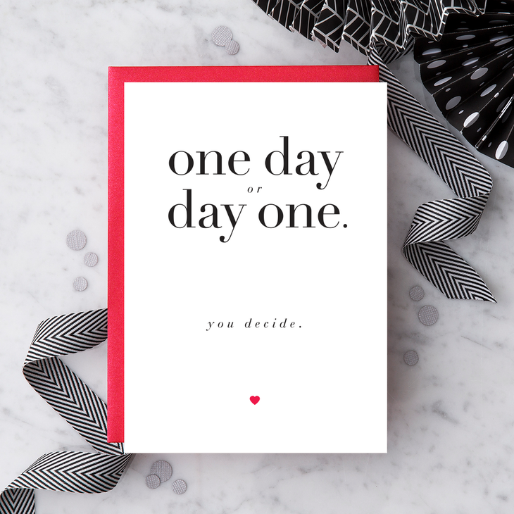 One Day or Day One Encouragement Card