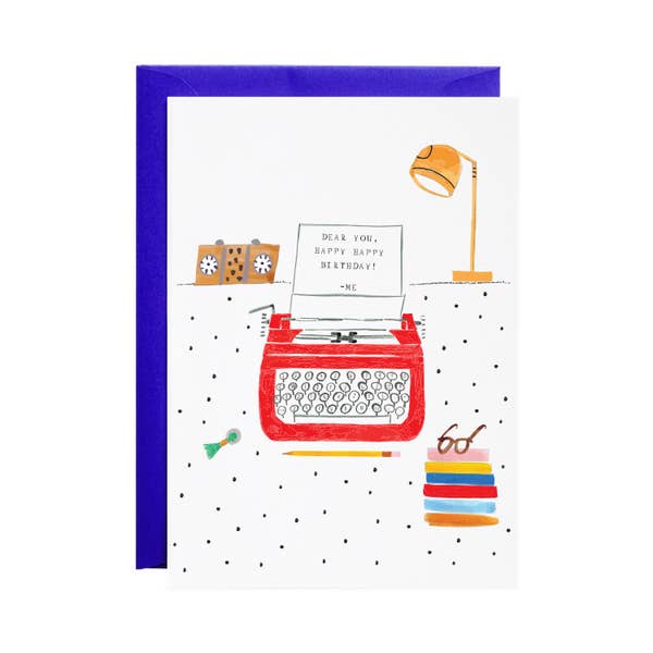 Royal Typewriter - Happy Birthday Greeting Card