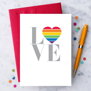 Love Rainbow Heart Greeting Card