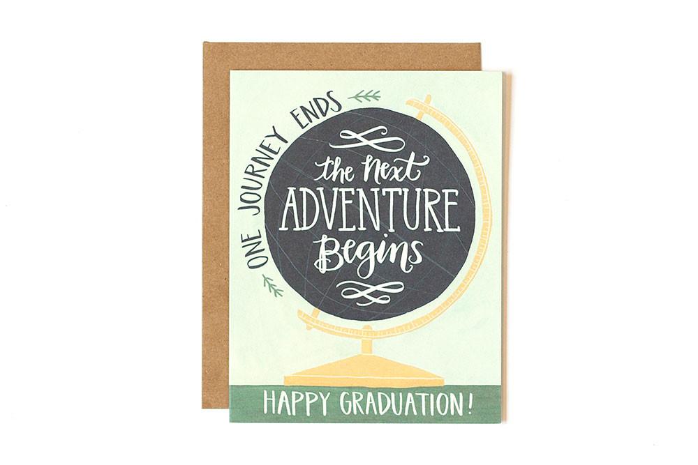 Globe Graduation Greeting Card