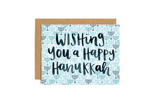 Hannukkah Wishes Greeting Card by One Canoe Two