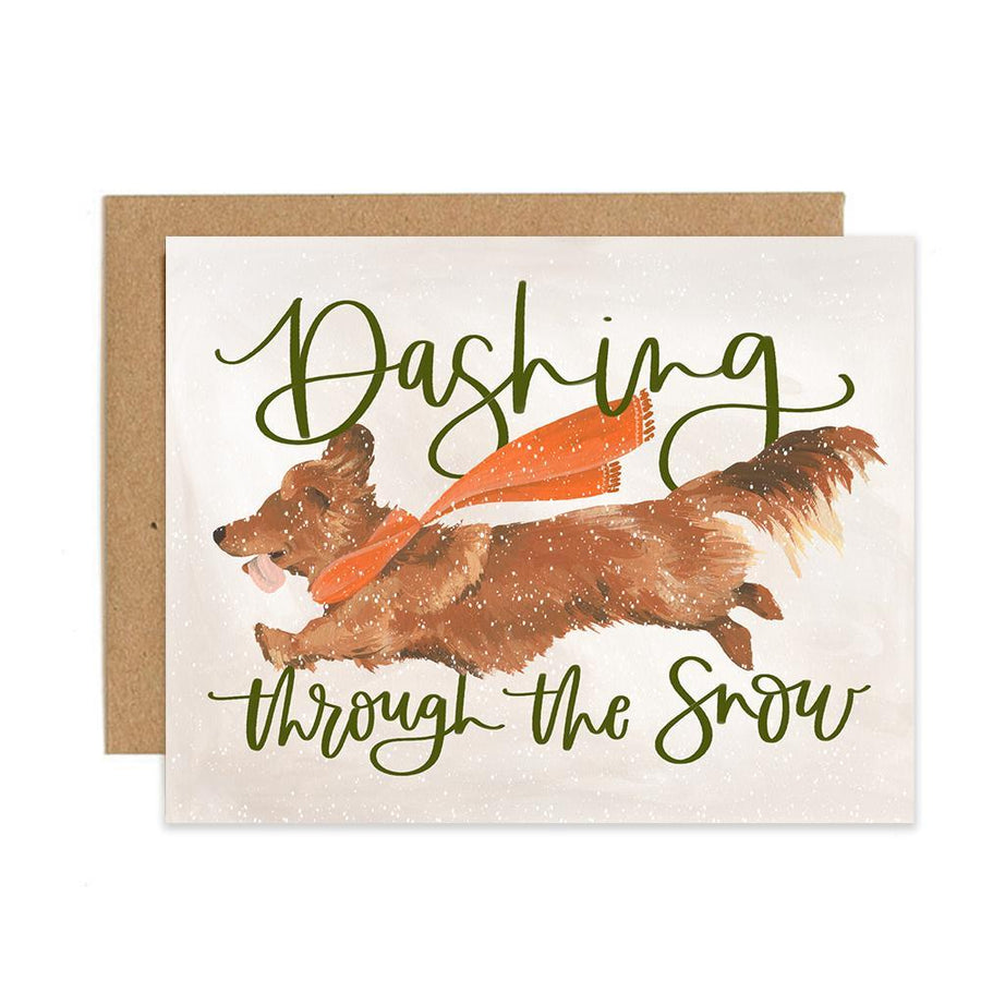 Dashing Dog Greeting Card