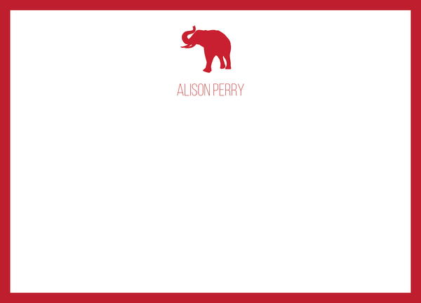 Elephant Flat Note (without envelope liner) - Cute Buttons Gift and ...