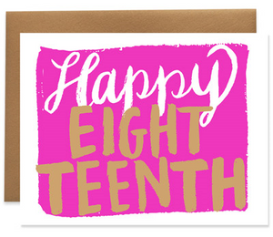 Happy Eighteenth Birthday Greeting Card