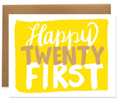 Happy Twenty First Birthday Card