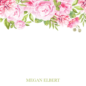 Personalized Floral Square Notepad