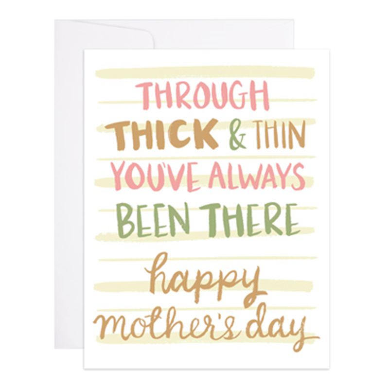 Thick and Thin Mother's Day Card
