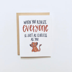 Clueless Greeting Card