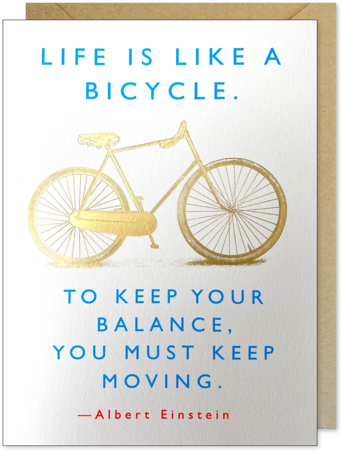 Bicycle Quote from Einstein Greeting Card