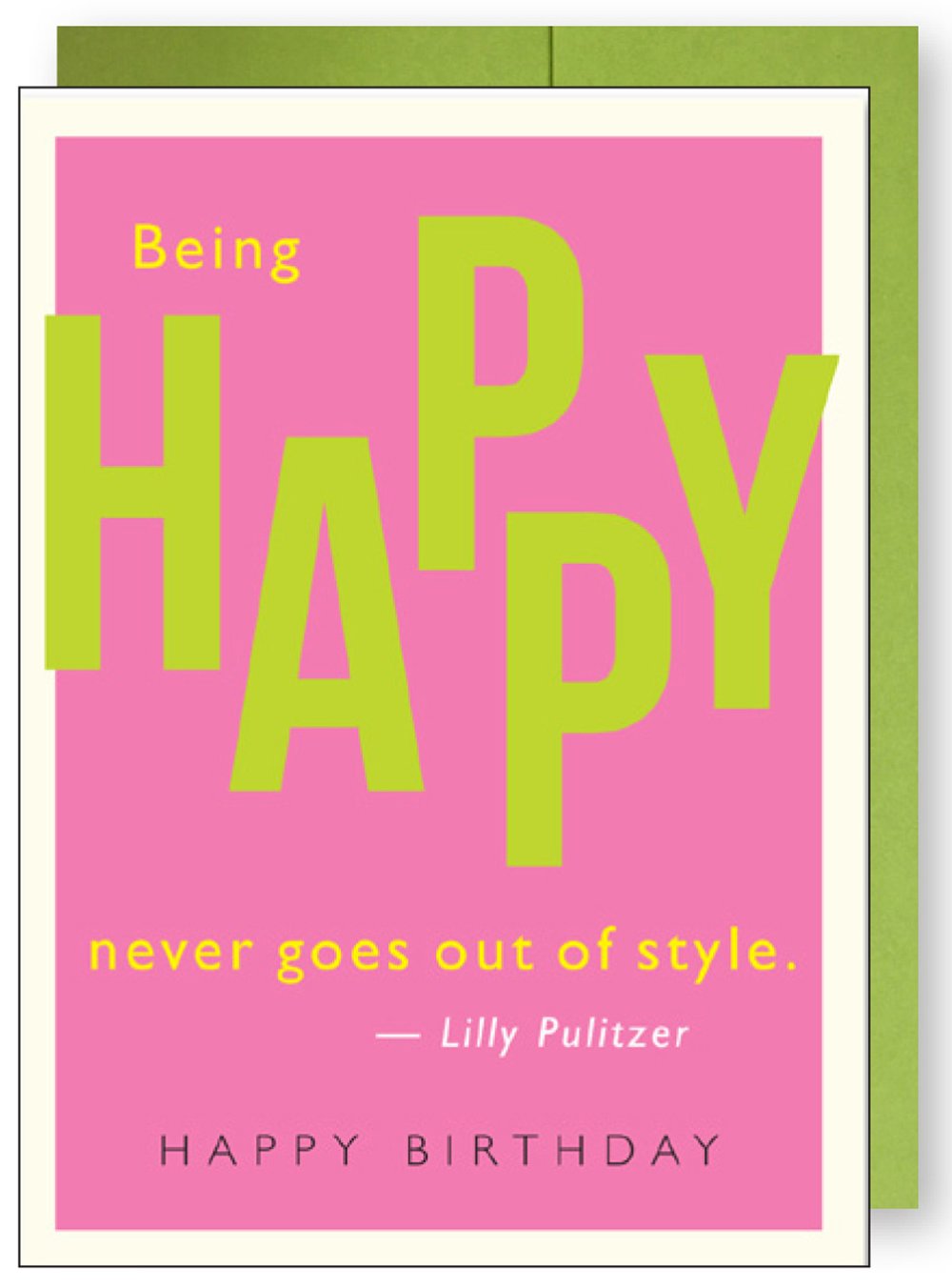 Lilly Pulitzer Happy Birthday Greeting Card - Cute Buttons Gift and