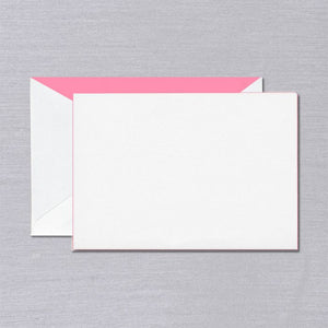 Crane & Co. Pink Foil Edged Card