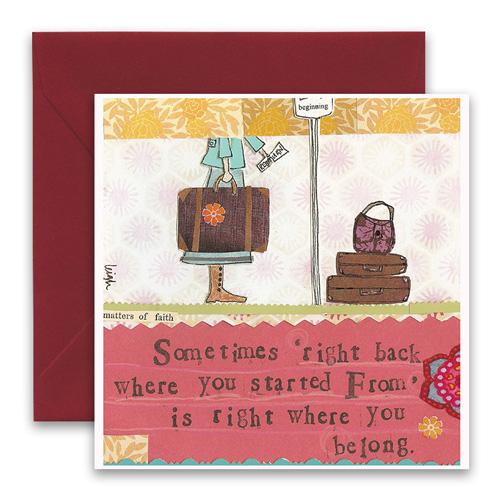 Right Back Greeting Card
